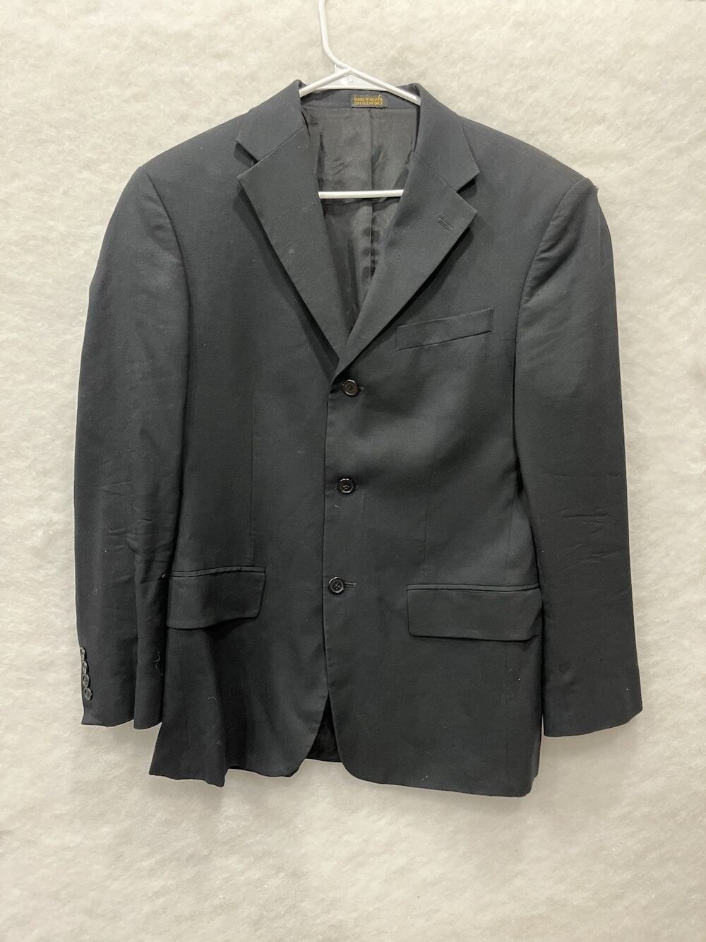 Holbrook World Traveler Black 100% Wool Blazer Sport Coat Men’s 40R W34